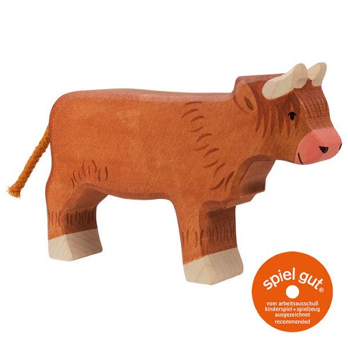 Holztiger 80556 Schottisches Hochlandrind, stehend, Higland cattle, standing