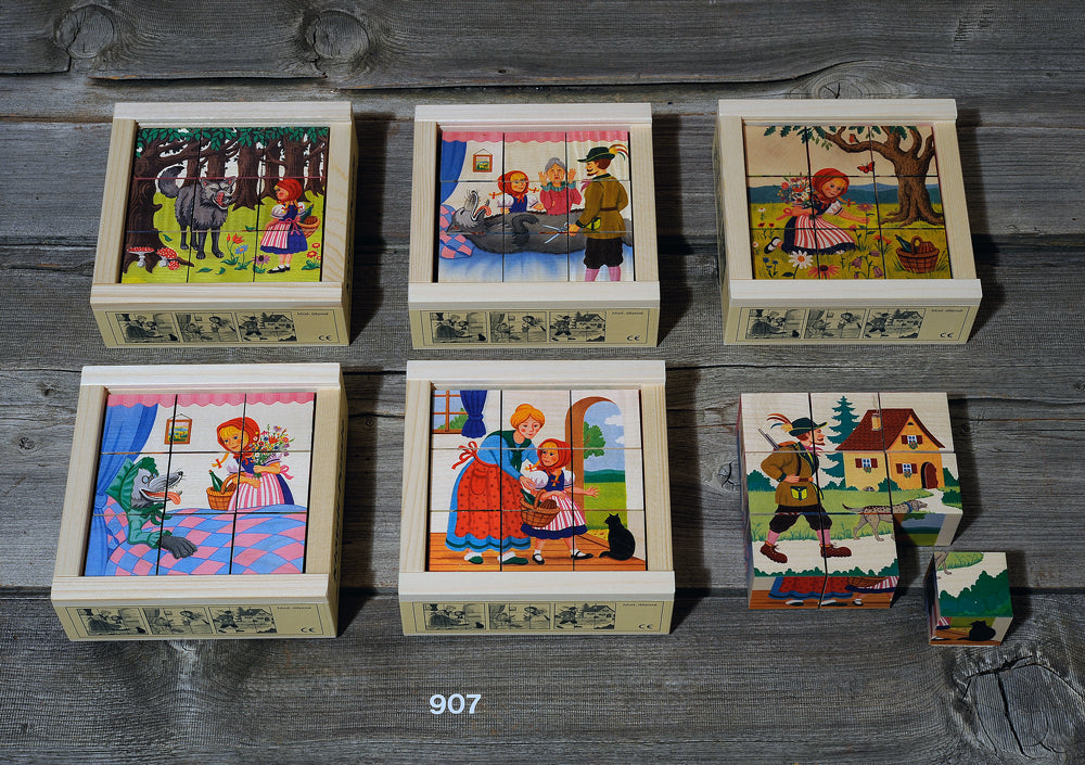 Atelier Fischer Wooden Cube Puzzle Artikel 907, Rotkäppli
