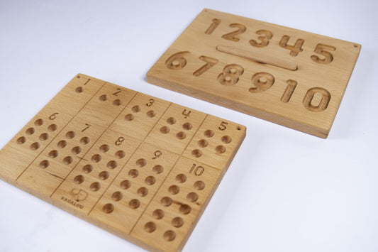 Pagalou 1 to 10 double-sided number tracing & counting set