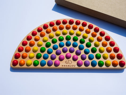 Pagalou Big Montessori Rainbow with wooden balls