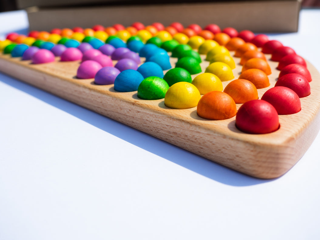 Pagalou Big Montessori Rainbow with wooden balls