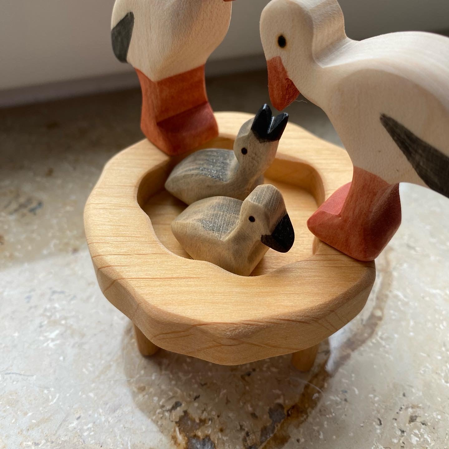 Holzatelier Lissner Storkfamily / Storchenfamilie