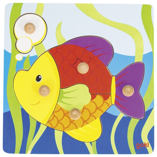 Goki lift-out puzzle fish 57554