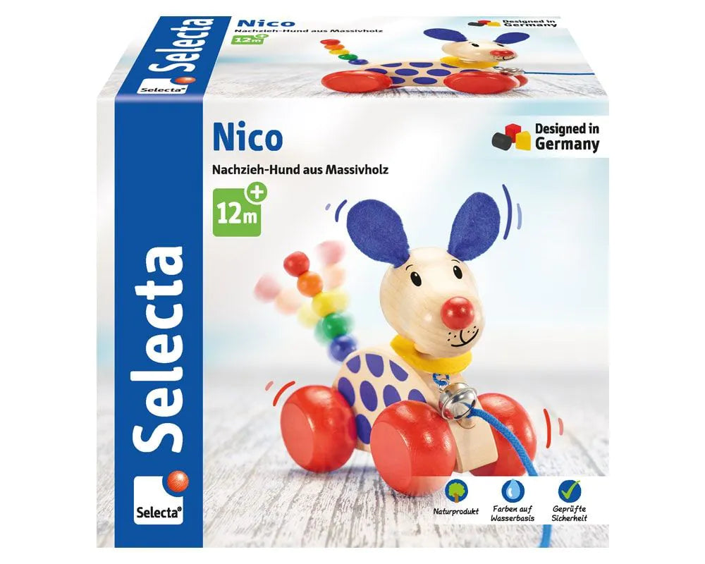 Selecta Nico, Nachzieh-Hund, 12 cm 62026