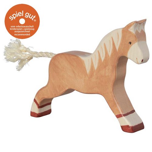 Holztiger 80032 Horse, running, light brown