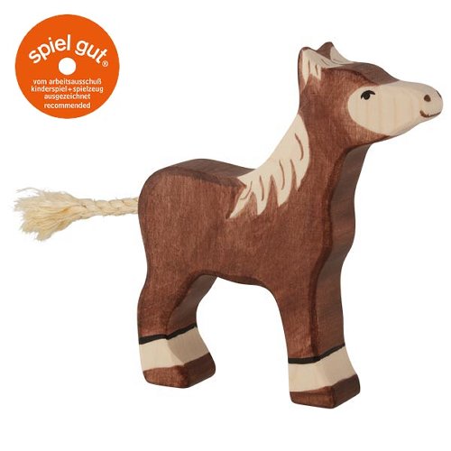 Holztiger 80042 Foal, standing, dark brown