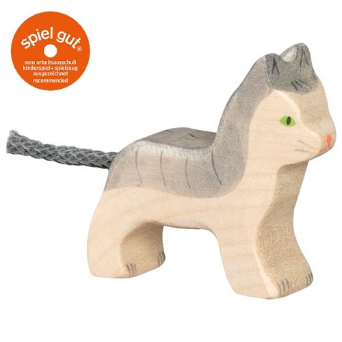 Holztiger 80056 Cat, small, grey