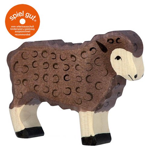 Holztiger 80075 Sheep, standing, black