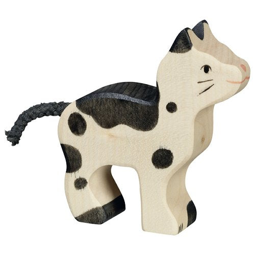 Holztiger 80540 Cat, small, black and white