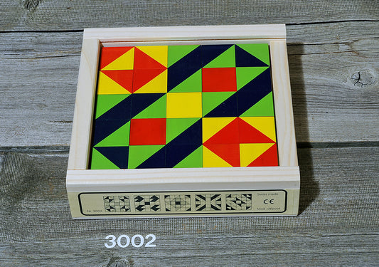Atelier Fischer Wooden Cube Puzzle Mosaik, 25-teilig, Art. 3002