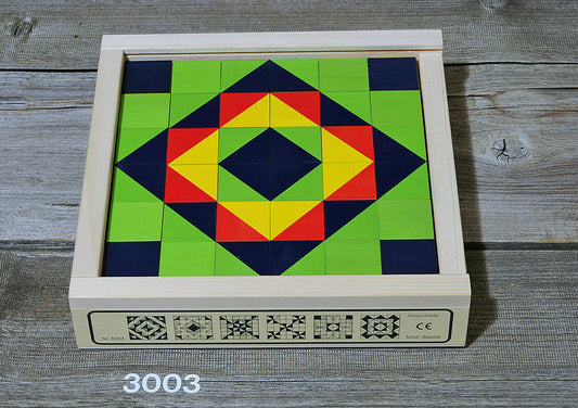 Atelier Fischer Wooden Cube Puzzle Mosaik, 36-teilig, Art. 3003