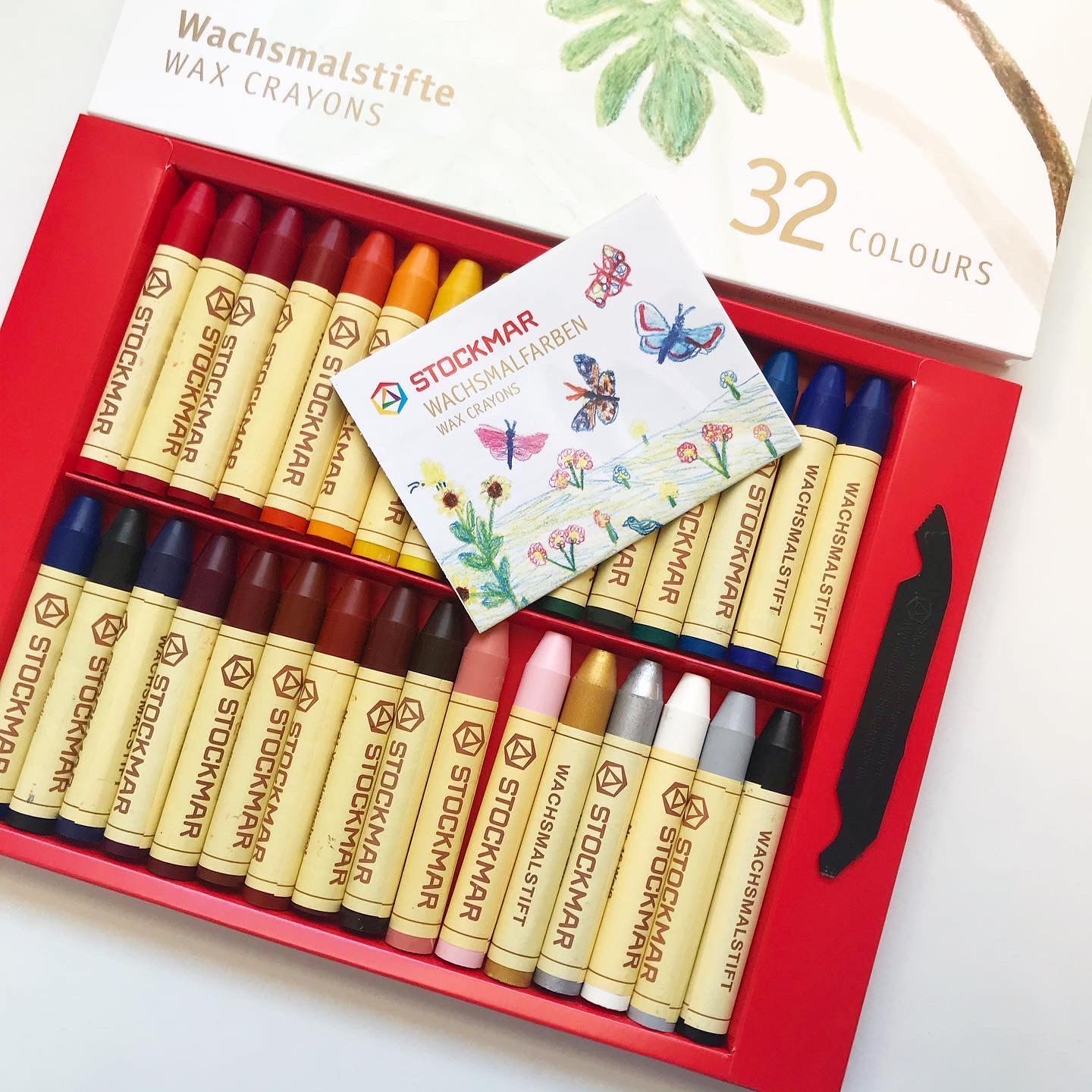 Stockmar Wax crayons 32 colors / Wachsmalstifte 32