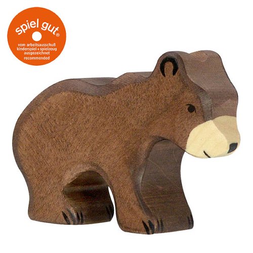 Holztiger 80185 Brown bear small sitting