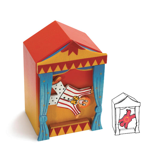 Weizenkorn moving music box circus clown 14504